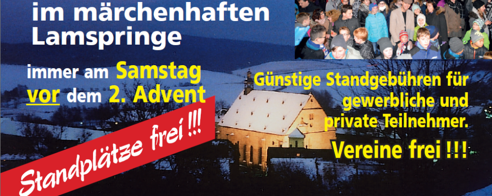 Noch Standplätze frei